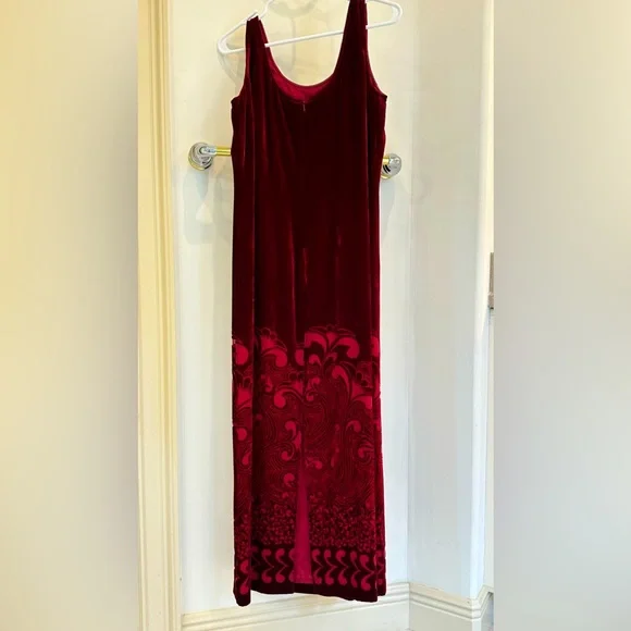 J PETERMAN vintage full length velvet sleeveless sheath - Picture 1 of 10